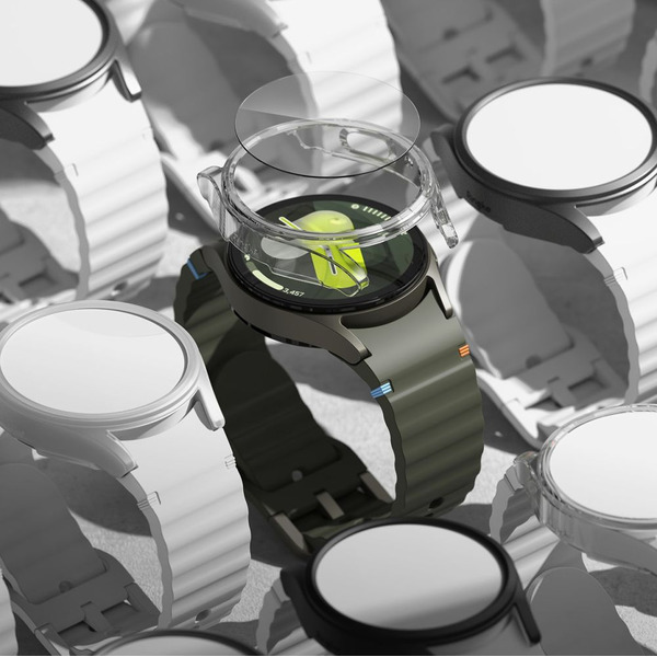 Чехол с защитным стеклом Ringke SLIM & TEMPERED GLASS для GALAXY WATCH 7 (40MM) TITANIUM BLACK