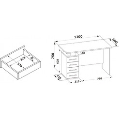 Стол Сокол КСТ-106.1 (дуб юкон)