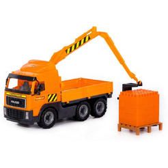 Автомобиль-кран с манипулятором Полесье 8800 + конструктор Супер-Микс