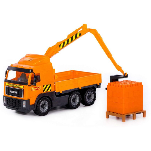 Автомобиль-кран с манипулятором Полесье 8800 + конструктор Супер-Микс