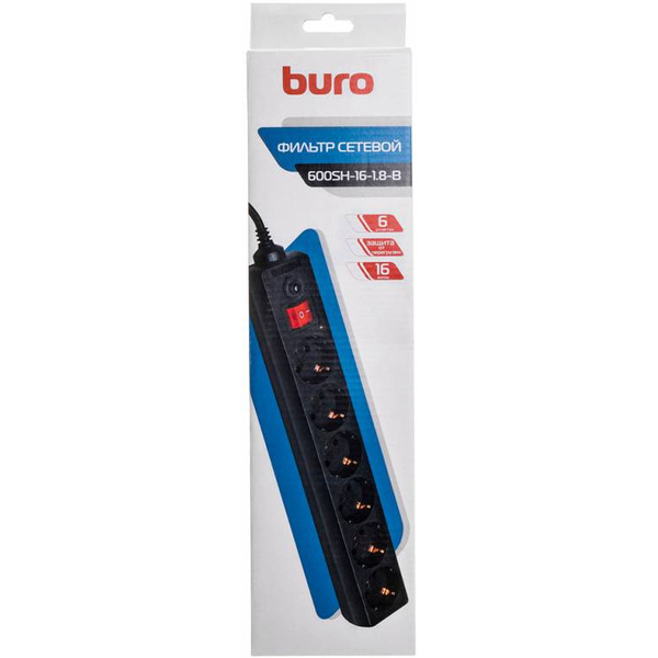 Сетевой фильтр Buro 600SH-16-1.8-B