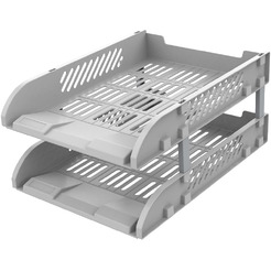 Лоток для бумаг Deli 9212 (серый)