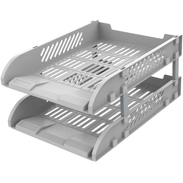 Лоток для бумаг Deli 9212 (серый)