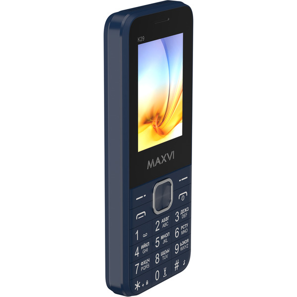 Мобильный телефон Maxvi K29 + ЗУ WC-112 (синий)