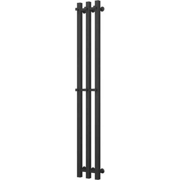 Полотенцесушитель Маргроид Inaro 100x6x12 профильный 6 крючков (черный матовый, частичная комплектация)