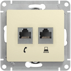 Розетка компьютерная Systeme Electric Glossa GSL000285