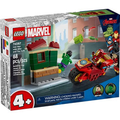 Конструктор LEGO Super Heroes Железный человек на мотоцикле и Халк 76287