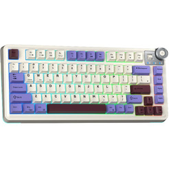 Клавиатура AULA AU75 (бежевый/фиолетовый/красный)