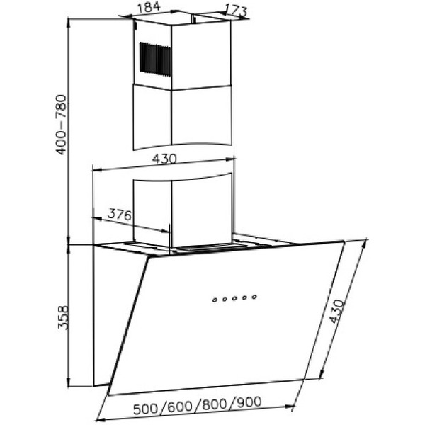 Вытяжка кухонная ZorG Technology NERO 1200 60 S WH