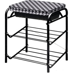 Банкетка Ника НБ1/Р (гусиная лапка/черный)