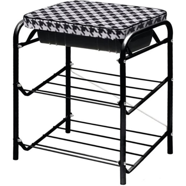 Банкетка Ника НБ1/Р (гусиная лапка/черный)