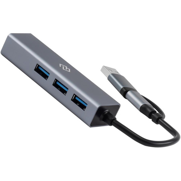 Разветвитель USB-C + USB-A Digma DHUB-LAN-4port