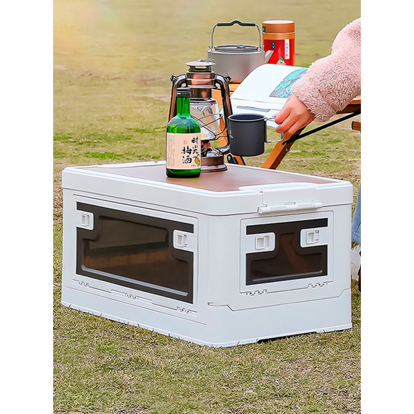 Многофункциональный складной органайзер со столиком Happy Home HH-014 (белый) 60л.