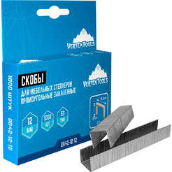 Скобы для мебельных степплеров Vertex Tools 0042-12-12