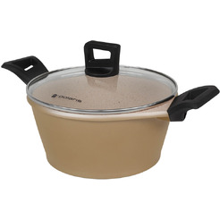Кастрюля Stone-24C (4 л) POLARIS Бежево -коричневая