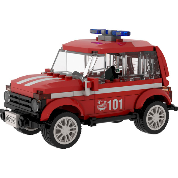 Конструктор Brick Labs Патрульный автомобиль пожарных Огнеборец AB-1313