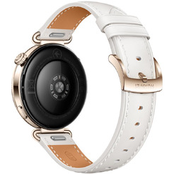 Смарт-часы HUAWEI Watch GT 6 41mm (KSU-B19) золотистый, с белым кожаным ремешком