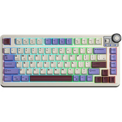 Клавиатура AULA AU75 (бежевый/фиолетовый/красный)