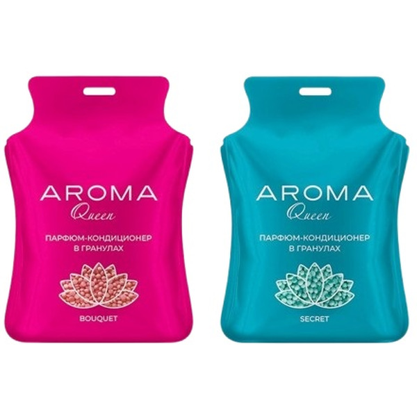 Набор Парфюм-кондиционер в гранулах для стирки AROMA QUEEN BOUQUET/SECRET 210*2 шт.