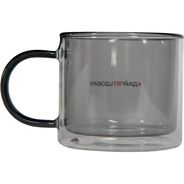 Кружка с двойными стенками "Дай 5 Добру", черный