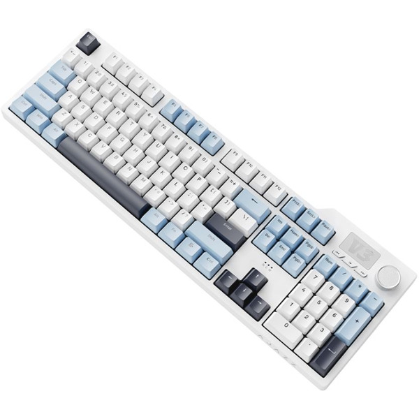 Клавиатура AJAZZ AK35I V3 Sea Salt Switch (синий/белый/черный)