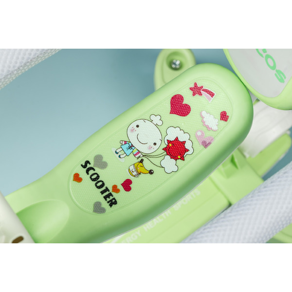 Самокат детский Ricos T-Rex JSCML603B (белый/зеленый)