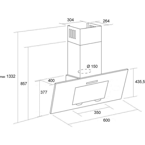 Вытяжка PYRAMIDA HES 30 (C-600 MM) SAND /AJ