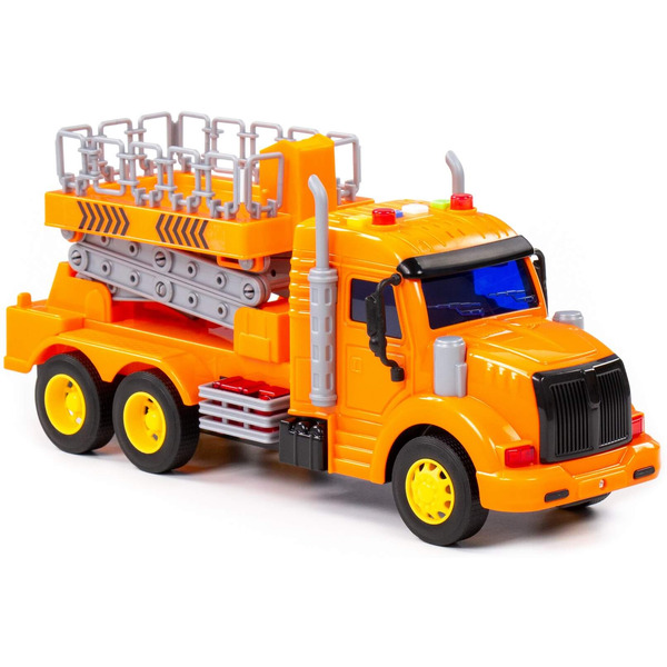 Автомобиль с подъемником Полесье Профи 89779 (оранжевый)