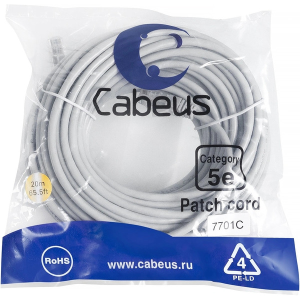Кабель Cabeus PC-UTP-RJ45-CAT.5E-20M