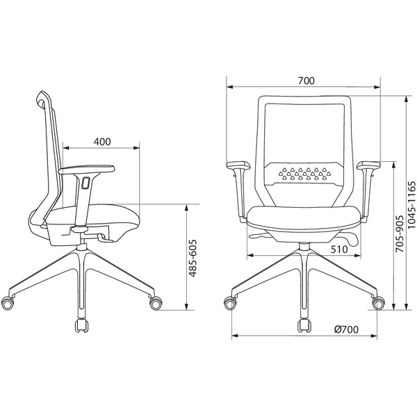 Кресло Бюрократ MC-W611N (темно-серый)