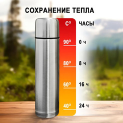 Термос Hott SL-100ZF-S (серебристый, 1л)