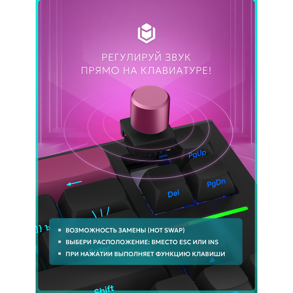 Клавиатура IO by Red Square Type 68 Pro g3ms Aquamarine io272 (черный)