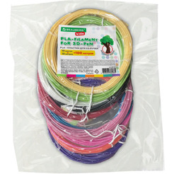 PLA-пластик для 3D-ручки BRAUBERG 665189 (100 метров (10 цветов х 10 м))