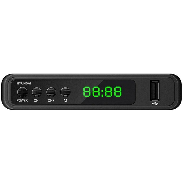 Ресивер DVB-T2 Hyundai H-DVB520 + WiFi-адаптер черный H-DVB520WA