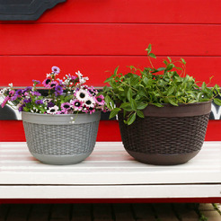 Кашпо Botanica Rattan (25x15x16.5см, коричневый)
