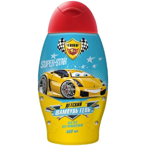 Шампунь-гель детский Гонки 2в1, 400 мл