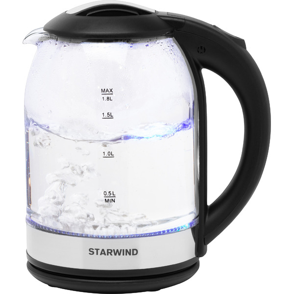Чайник Starwind SKG2051 черный/серебристый