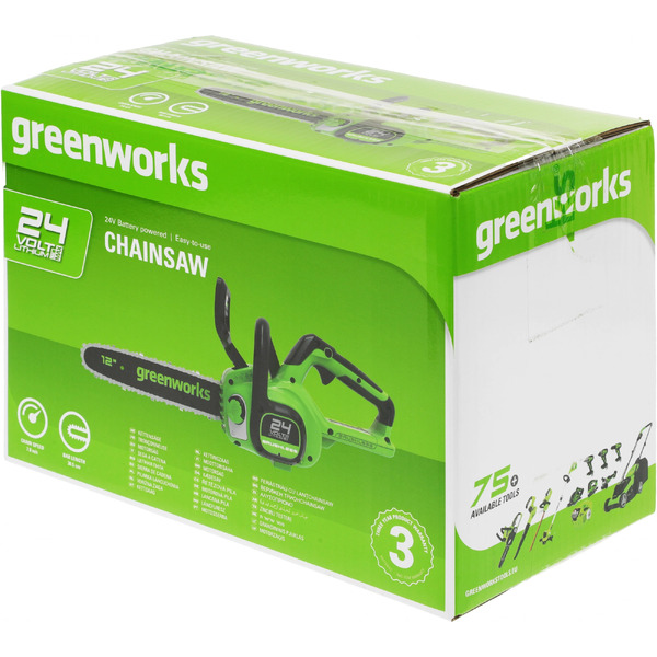Аккумуляторная пила Greenworks GD24CS30K2 2007007UA