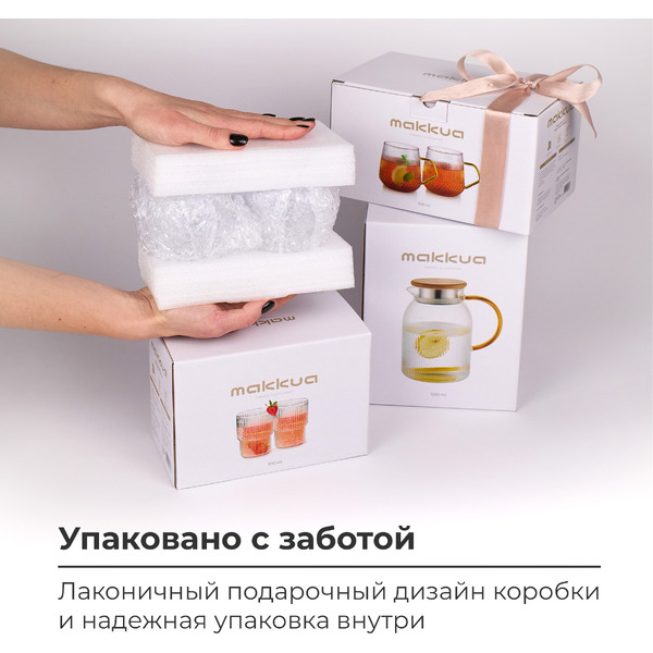 Набор стаканов Makkua Ribbed Glassware RG370