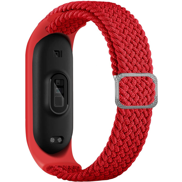 Ремешок Bingo Braided для Xiaomi Mi Band 3/4/5/6 Красный
