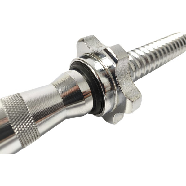 Гриф для гантели AMETIST с железной ручкой бочонком 25x400мм (1.65кг, полнотелый)