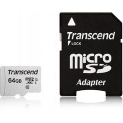 Карта памяти Transcend microSDXC 300S 64GB + адаптер (TS64GUSD300S-A)
