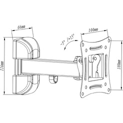 Кронштейн Metaldesign MD3304 черный