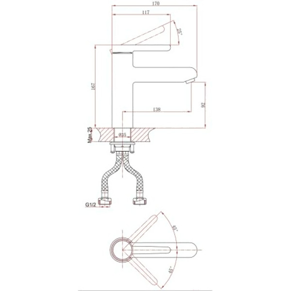 Смеситель для умывальника A-Five A5-0921