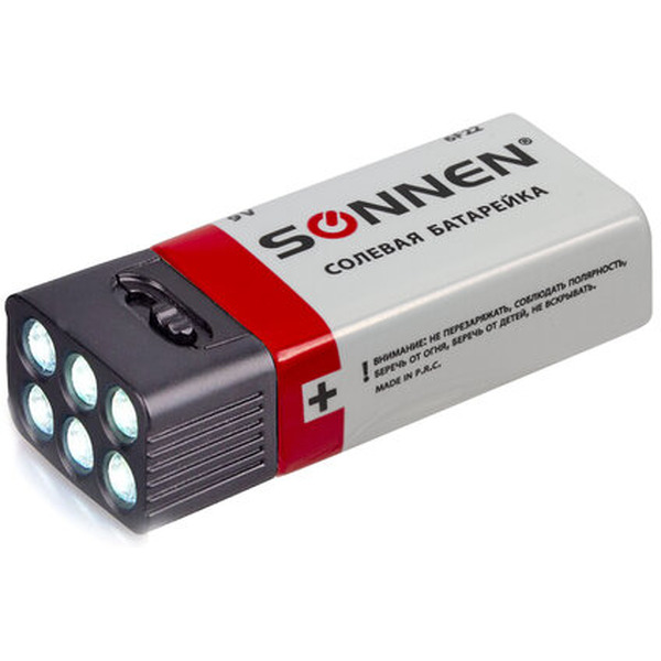 Батарейка Sonnen Крона 6F22 (9 В) солевая (1 шт)