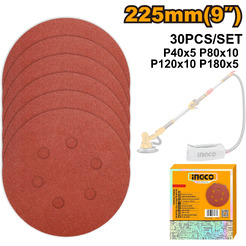 Набор шлифовальных листов INGCO AKRS225030 (30 шт)