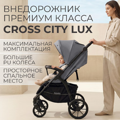 Детская прогулочная коляска Bubago Model Cross City Lux BG 168-3 (темно-серый)