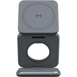 Беспроводное зарядное Magssory Fold Pro 3 в 1 WCH063 (темно-серый)