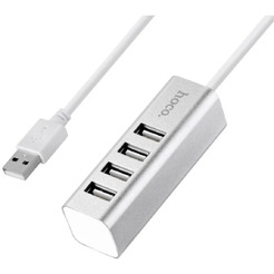 Разветвитель Hoco HB1 (серебристый)