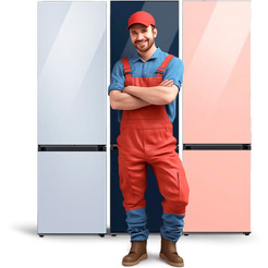 Установка панелей + перенавес дверей холодильника